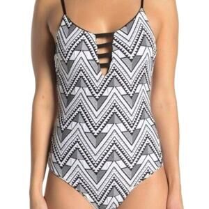 Maaji Womens Colorblock Reversible One-Piece Swimsuit Large